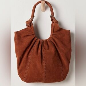 NWT Free People Skadi Suede Scrunch Tote